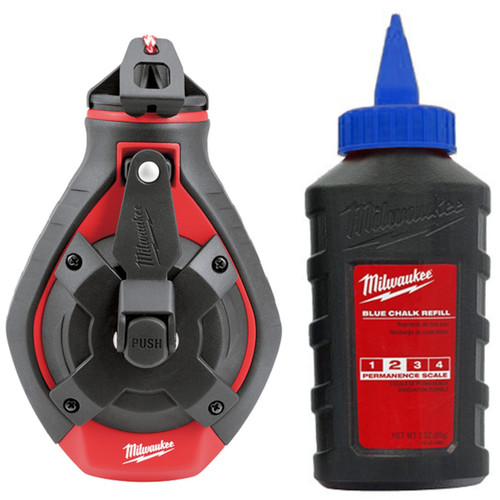Milwaukee 48223982 - 30m Bold Line Chalk Reel Kit with Blue Chalk