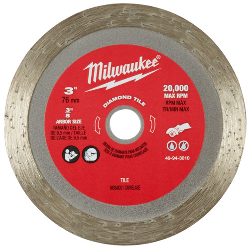 Milwaukee 49943010 - Diamond Tile Wheel - 76mm (3")