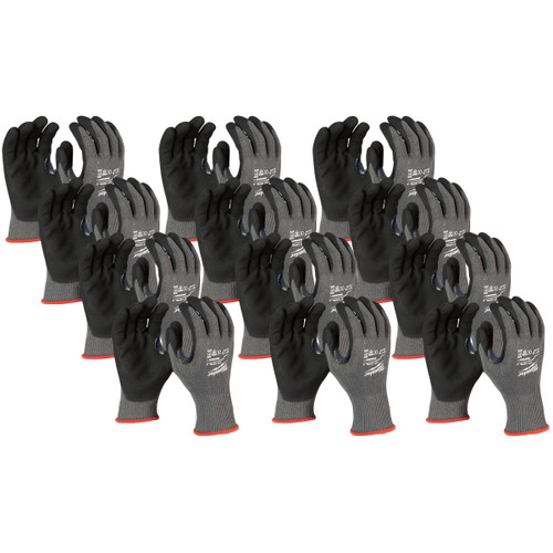 Milwaukee 48228953A - Cut 5(E) Nitrile Dipped Gloves - XL (12 Pack)