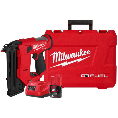 Milwaukee M12FCN18GS301C - 12V FUEL 18 Gauge Compact Brad Nailer Kit