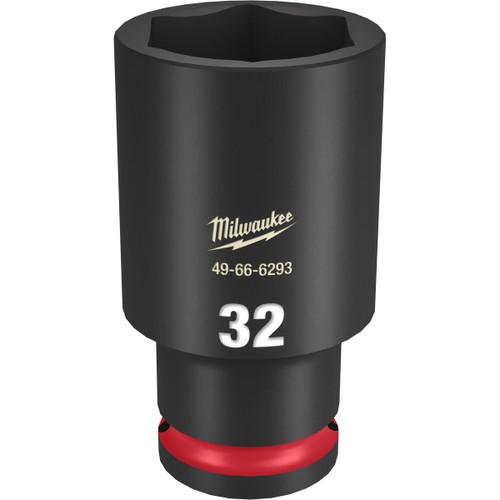 Milwaukee 49666293 - SHOCKWAVE 1/2" Drive 32mm Deep 6-Point Impact Socket