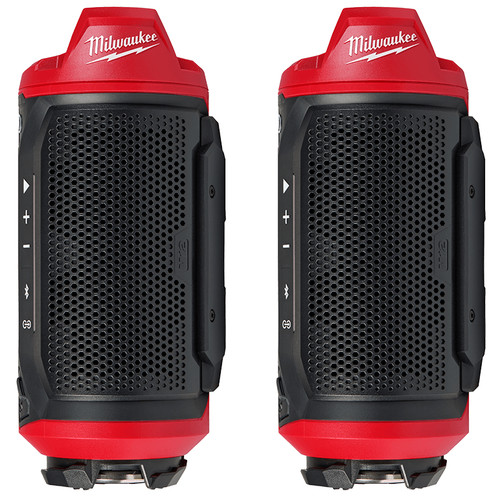 Milwaukee M12JSSP20TP - 12V Bluetooth Jobsite Speaker Twin Pack