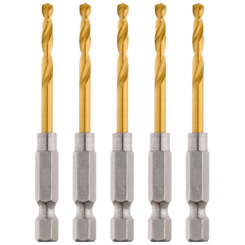 Milwaukee 48894906 - SHOCKWAVE Red Helix Titanium Drill Bit - 3.2mm (5 Piece)