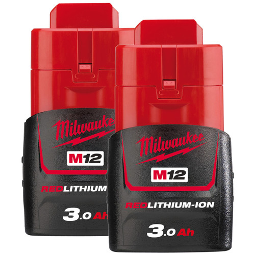 Milwaukee M12B32 - 12V REDLITHIUM 3.0Ah Battery Twin Pack