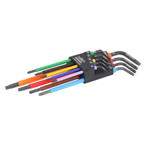 Bahco C1997TORX9P - Long TORX Coloured L-Key Set - T8-T40 - 9 Piece