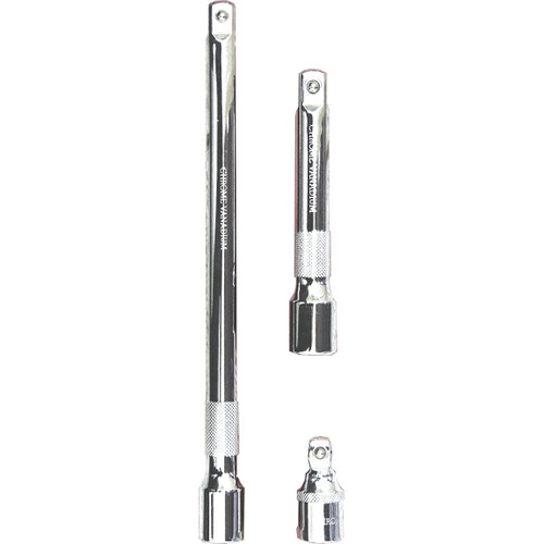 PKTool PT10810 - 1/2" Drive Cr-V Wobble Socket Extension Bar Set - 3 Piece