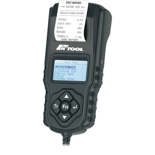 PKTool PT95320 - Electronic Battery Tester & Analyzer with Built-In Thermal Printer - 12V/24V