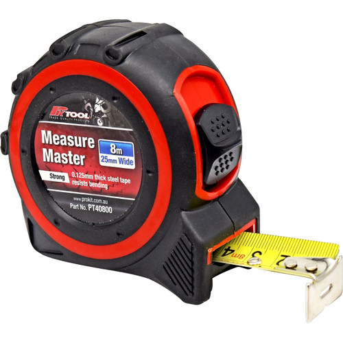 PKTool PT40800 - Super Heavy Duty Measuring Tape - 8m