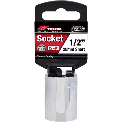 PKTool PT10620 - 20mm 6PT 1/2” Dr Metric Regular Cr-V Socket