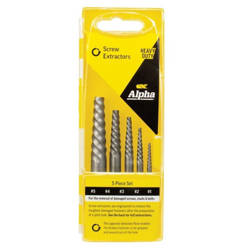 Alpha 9SE-SET5 - Screw Extractor Set - No. 1-5 - 5 Piece