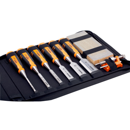 Bahco 424P-S6-ZC - Chisel Set with Rubberised Handle - 6-32mm (6 Piece) in Nylon Zipper Case
