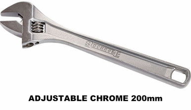 Man Using Sidchrome Sidchrome SCMT25112 - Wrench Adjustable Chrome 200mm - Toolmart