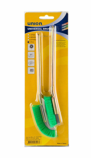 Union HIJ-27 7122702 - Hand Brush Set 2 Piece Green PVC 0.3 Australia