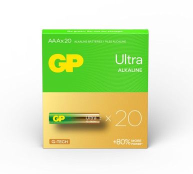 GP GP24AURT20 - Battery AAA Size - 20 Pack Ultra Alkaline Australia