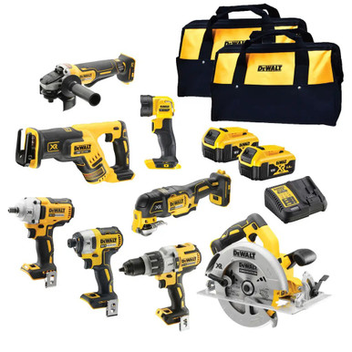 Dewalt DCZ898P2-XE - 18V Brushless 8 Piece Combo Kit 898 (2 x 5.0