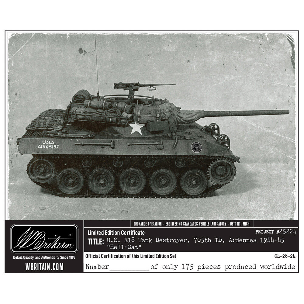 M18 Hell-Cat Tank Destroyer 1/30 Model WILLIAM BRITAIN (25224