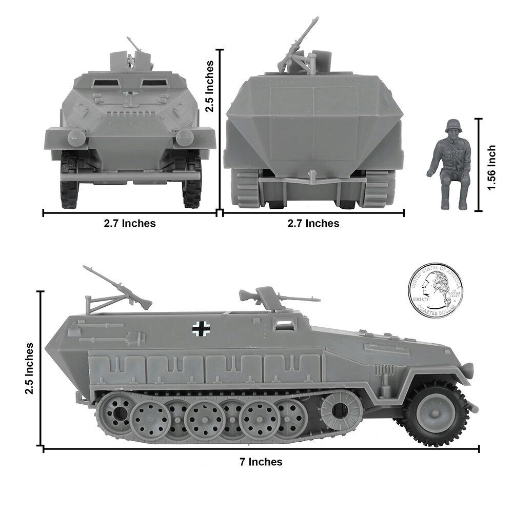 Hanomag Halftrack Armored Vehicle 1/32 Plastic Model BMC Toys
