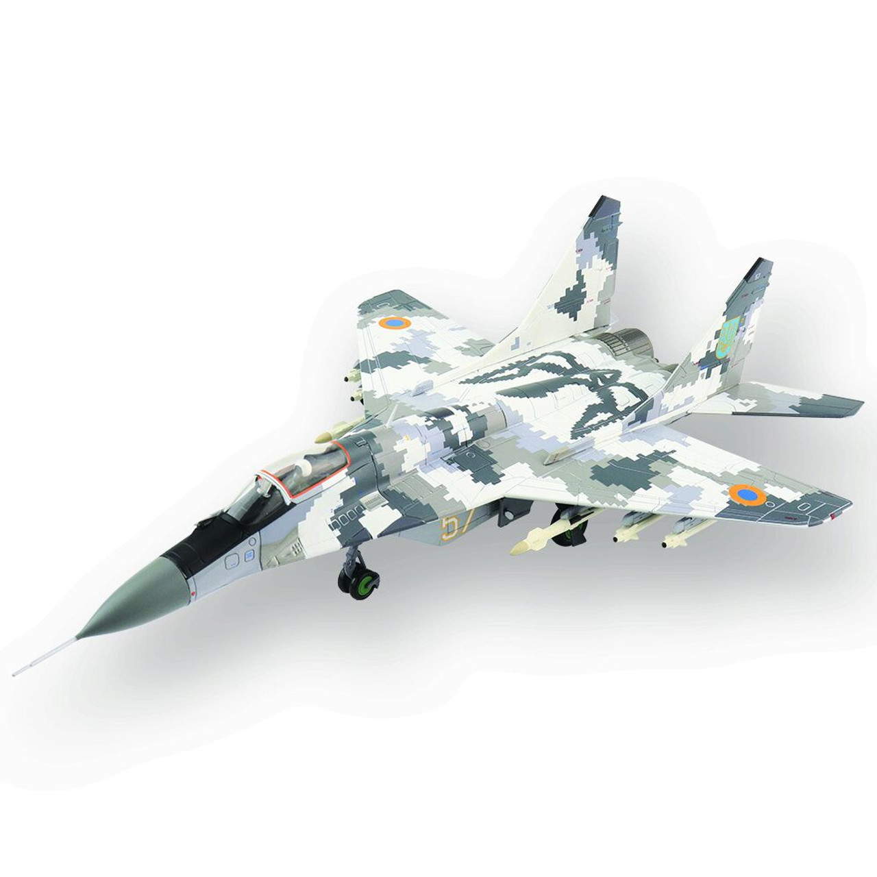 MIG-29 Fulcrum C 1/72 Die Cast Model - HA6518 Ukrainian Air Force