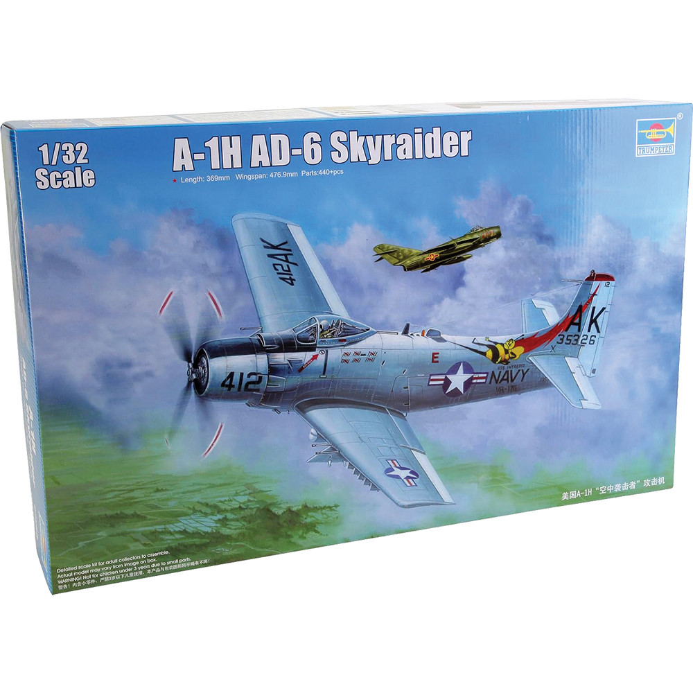 Douglas A-1H AD-6 Skyraider 1/32 Kit | Historic Aviation Collectibles