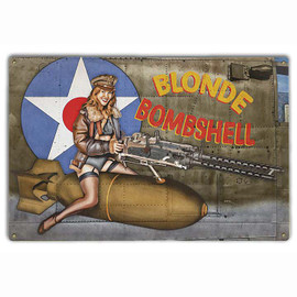 Blonde Bombshell Metal Sign Main Image