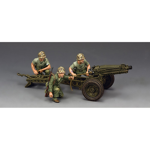 4-Piece USMC 75mm Pack Howitzer & Crew 1/30 Figure Set Main Image