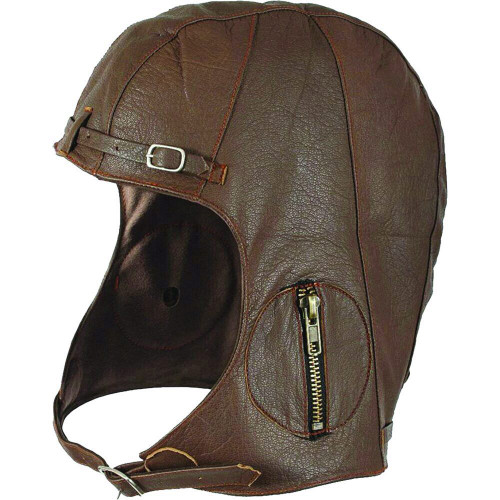 WWII Style Leather Pilots Helmet (Brown) Main Image