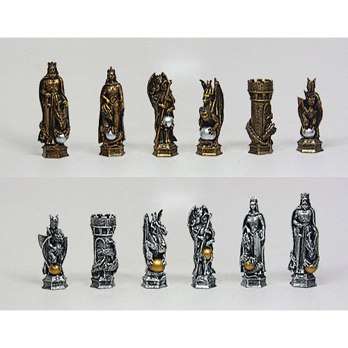 King Arthur Fantasy Chess Set w/ Glass Board 9382 Alt Image 2