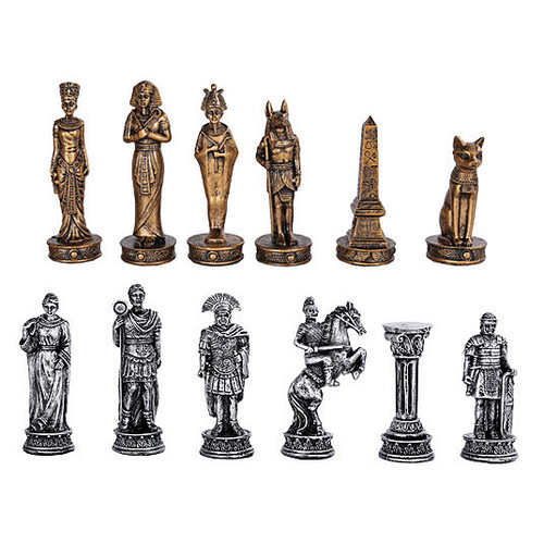 Egypt vs. Rome Chess Set w/ Glass Board 11070 Alt Image 1