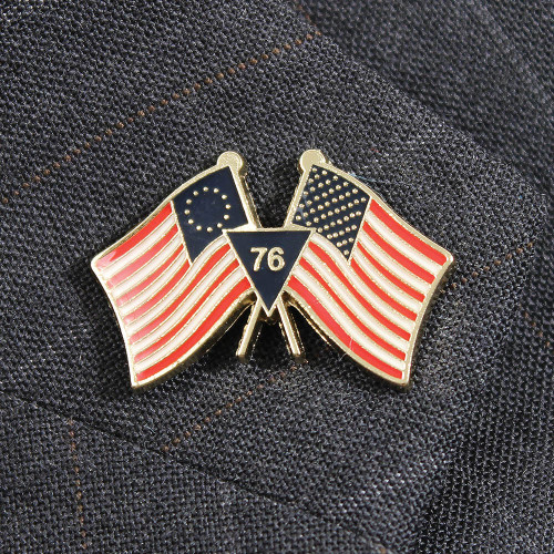 U.S. Flag/Betsy Ross Flag Lapel Pin Alt Image 1