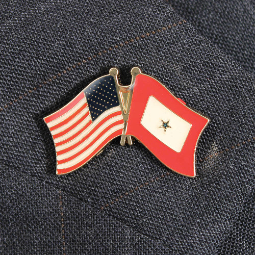 U.S. Flag/Service Star Lapel Pin Alt Image 1