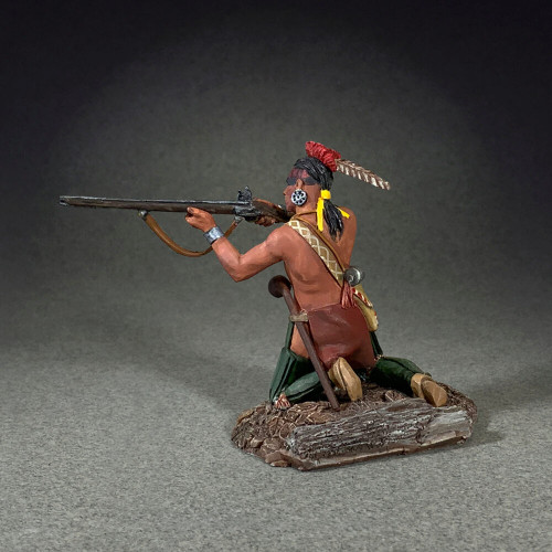 Native American Warrior Kneeling Firing 1/30 Figure William Britain (16143) Alt Image 1