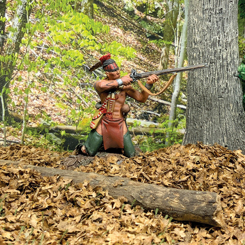 Native American Warrior Kneeling Firing 1/30 Figure William Britain (16143) Alt Image 2