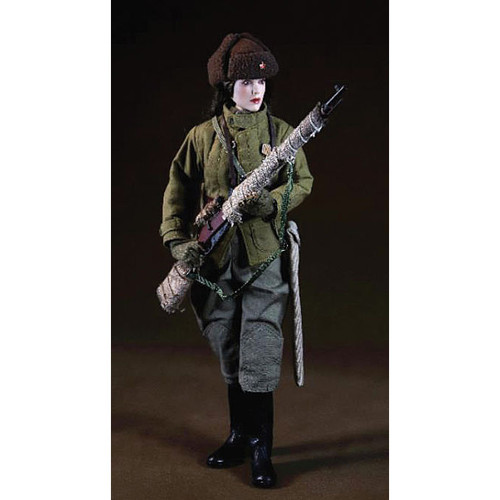 Soviet Female Sniper Winter Camo 1/6 Figure Alt Image 1