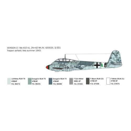 ME 410 A-1 Hornisse 1/72 Kit Alt Image 6