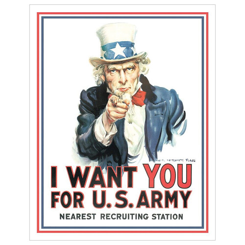 I Want You Metal Sign Main Image