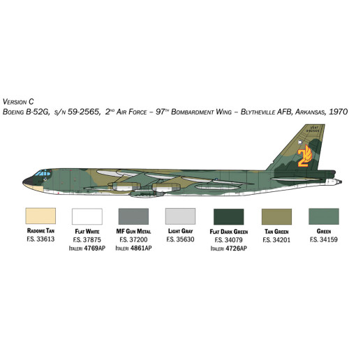 B-52G Stratofortress with Hound Dog 1/72 Kit Alt Image 5