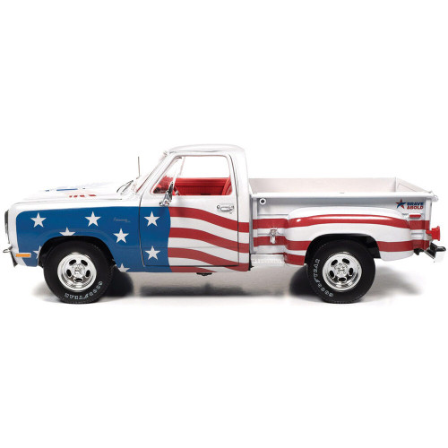 1980 DODGE STEPSIDE PATRIOTIC PICKUP - RED, WHITE & BLUE Auto World - 'AW310/06 Alt Image 1