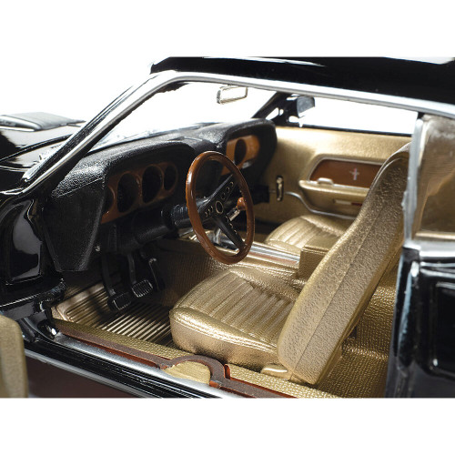 1969 MUSTANG GT 2+2 - RAVEN BLACK  1/18 DIE CAST MODEL Alt Image 2