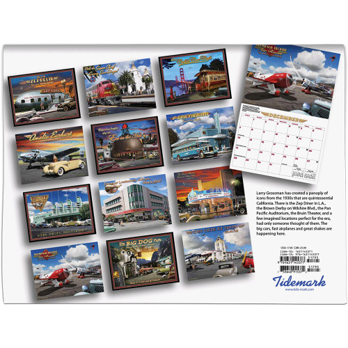 CALIFORNIA VINTAGE 2025 WALL CALENDAR - ART BY LARRY GROSSMA 9781631145377 Alt Image 2