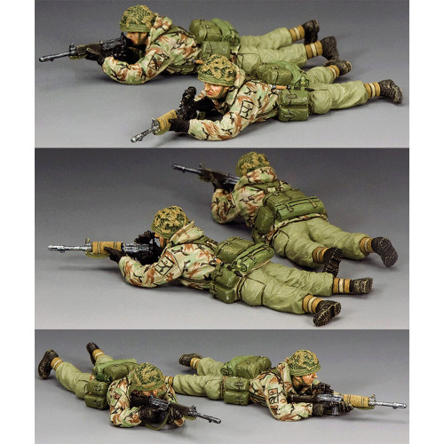 Lying Prone Para Sniper Team 1/30 Figure King & Country (TF008) Alt Image 1