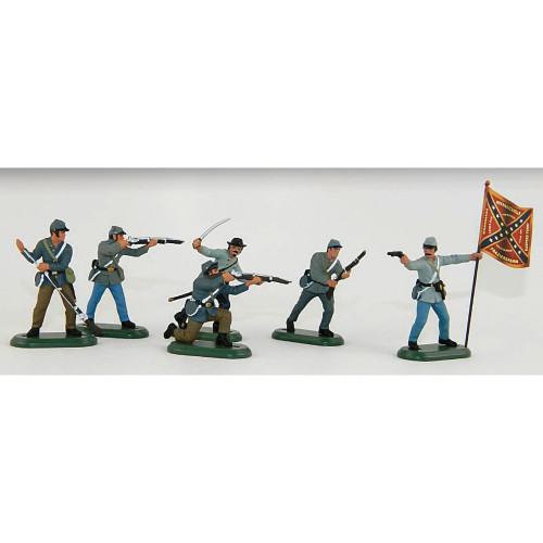 Confederate Infantry No. 1 1/32 Plastic Figure Set  WILLIAM BRITAIN (52000) Alt Image 1