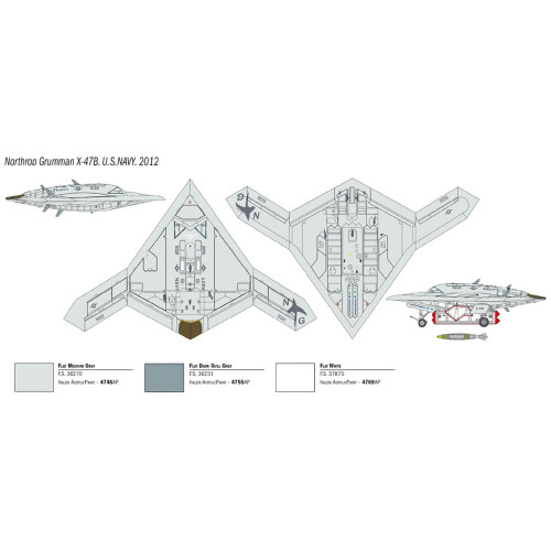 X-47B UCAS 1/72 Kit Italeri (1421s) Alt Image 3