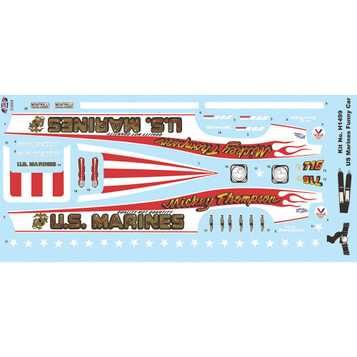 Mickey Thompson Marines Funny Car 1/16 Kit ATLANTIS (H1499) Alt Image 2