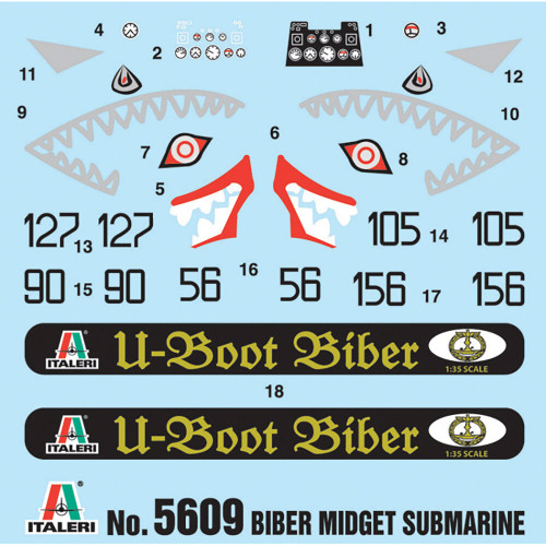 U-Boot Biber Midget Submarine 1/35 Kit Italeri (5609s) Alt Image 2