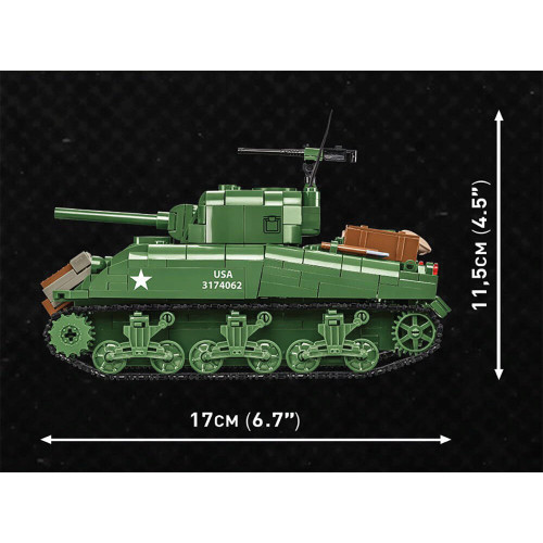 SHERMAN M4A1 1/35 Building Block Model - 615 Pieces Cobi (3044) Alt Image 7