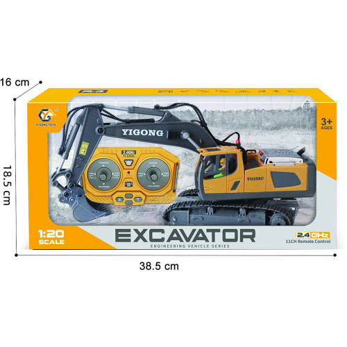 R/C 2.4 Ghz Remote Control Excavator w/Lights & Sound Alt Image 2