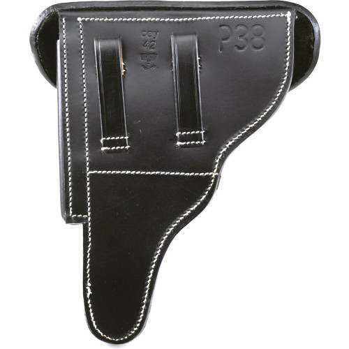 German Leather Walther P38 Holster - Black Alt Image 1