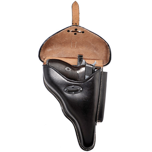 German Leather Walther P38 Holster - Black Alt Image 2