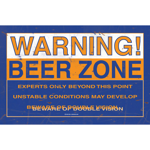 Beer Zone Metal Sign  BERG005 Main Image