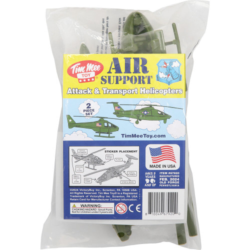 Air Support Helicopters 1/50 Plastic Set Tim Mee (67920) Alt Image 1